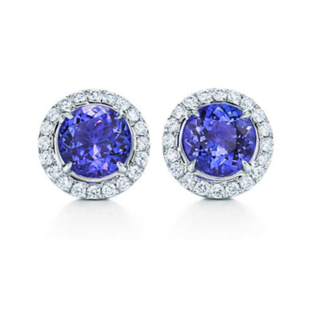 Never worn Tiffany Tanzanite and Diamond Earrings